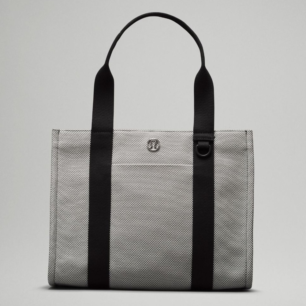 lululemon athletica Two-Tone Canvas Tote Bag - Black and White